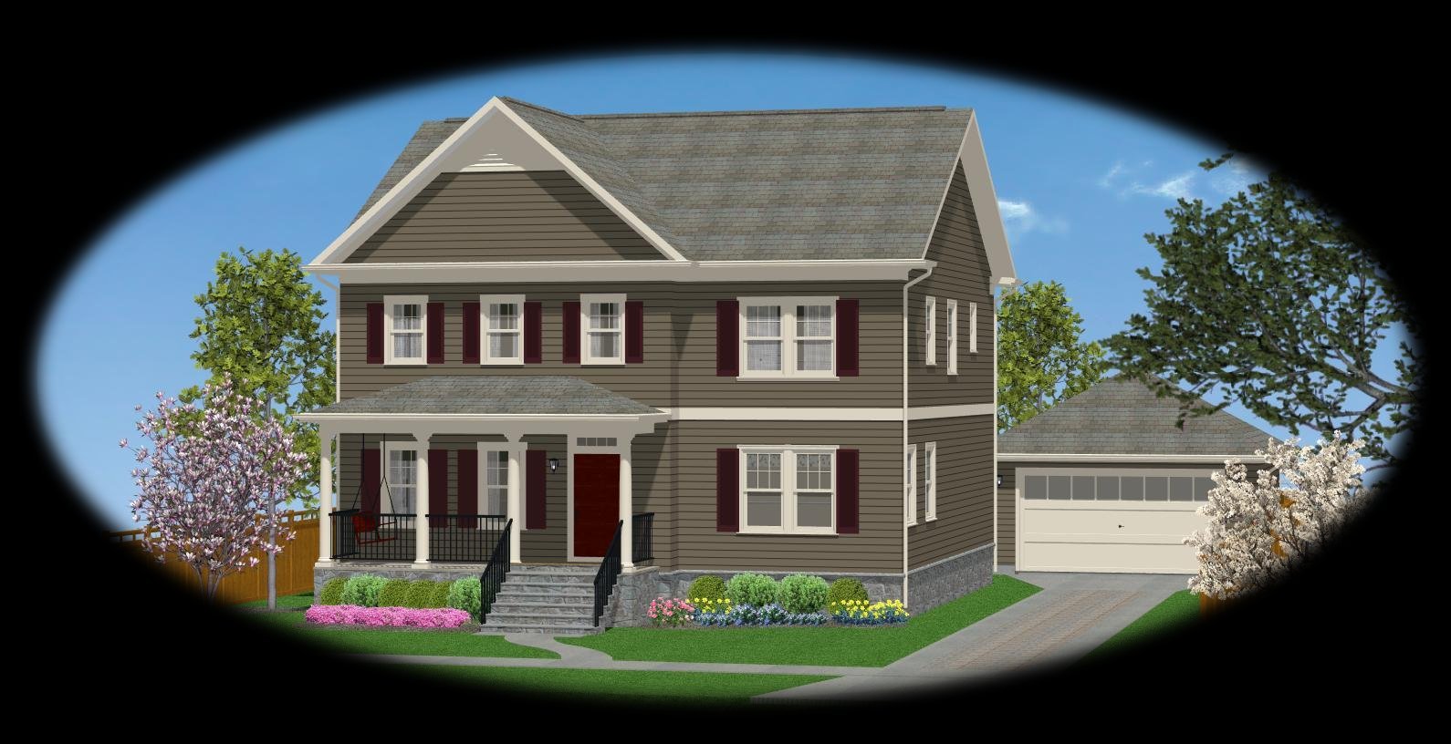 Farmhouse Colonial by Madison Creek Homes, model name VanZant
